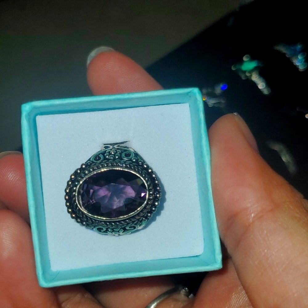 925 sterling amethyst ring